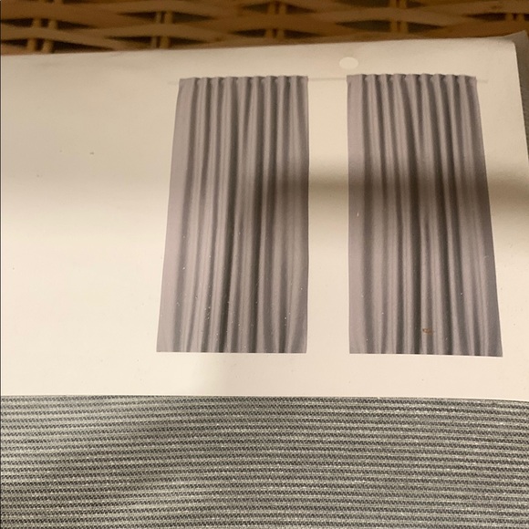 IKEA Gray Striped Curtains - Picture 1 of 3